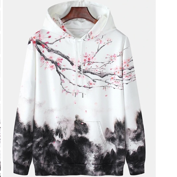 ChArmkpR Tops - NWT ChArmkpR Landscape Painting Drawstring Hoodie - Size Small